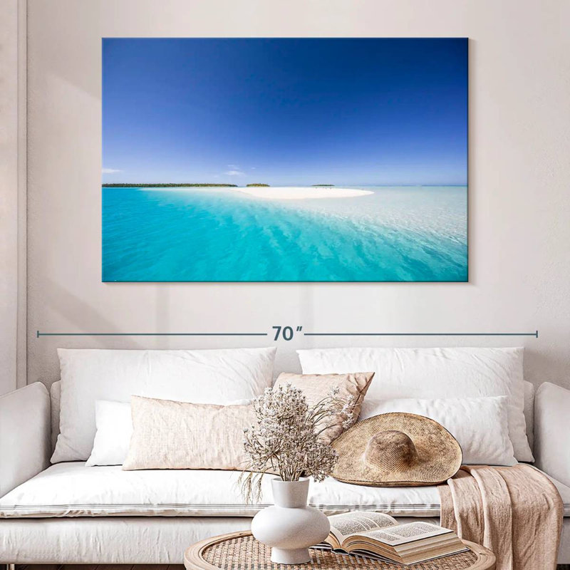 Gillard Turquoise Cook Islands Beach, 34" H x 51" W