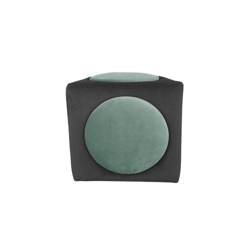 Monocle 42 Wide Ottoman, Blue/Green