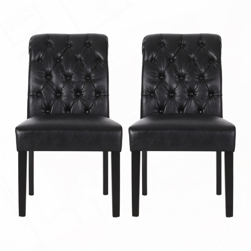 Tuft Dining Rolltop Kd (Set Of 2), Black
