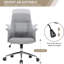 Chaise de bureau pivotante en tissu Mabelin, chaise berçante ergonomique à dossier réglable en hauteur