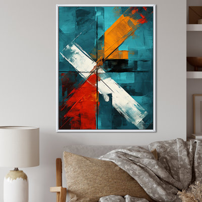 Impossible Logic Of Love Abstract In Teal - Abstract Painting Wall Decor