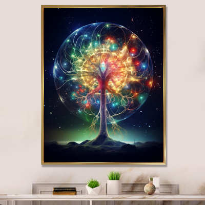«Magical Aura Of Atomic Tree Abstract Botanical I», reproduction sur toile