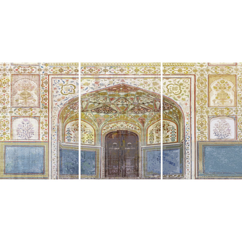 Nicolette Mayer Rajasthan Palace, acrylique, triptyque, art mural