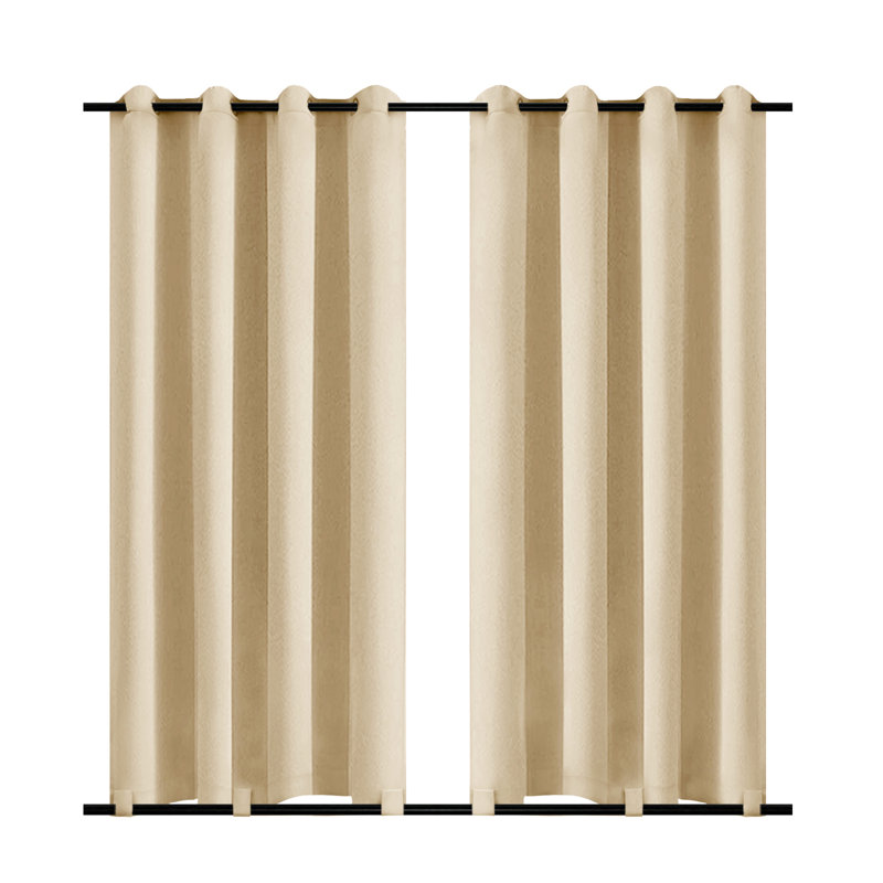 Rideau obscurcissant en polyester Lugenia, Beige