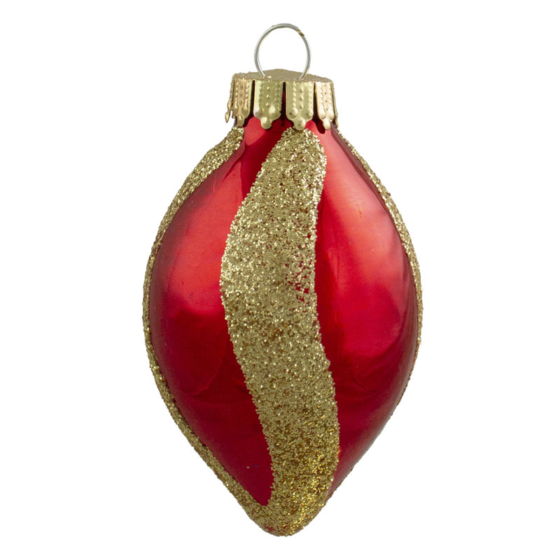 Ornements de Noël en forme de bougie de Noël en verre 9 carats à 2 finitions 9 po