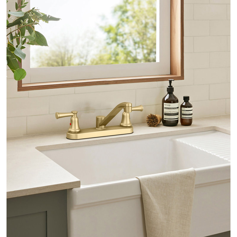 2-handle Bathroom Faucet, Matte Gold