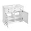 Ensemble de meuble-lavabo 36 po avec lavabo en céramique, armoire de rangement en bois massif, ensemble de meuble-lavabo autoportant avec 2 tiroirs et portes à fermeture douce