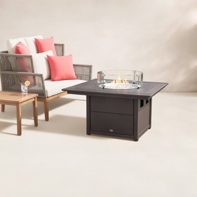 POLYWOOD Square 42" Fire Pit Table