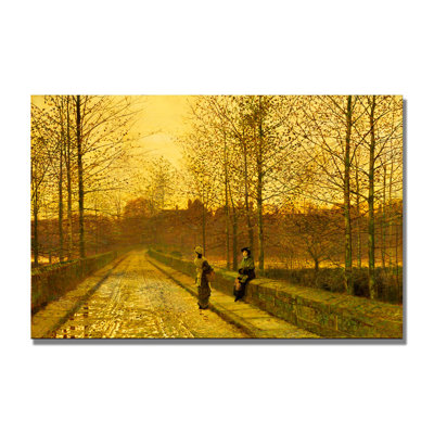 "In the Golden Gloamo" par John Atkinson Grimshaw, reproduction d'art sur toile tendue