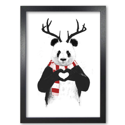 Christmas Panda by Mercedes Lopes Charro - Print