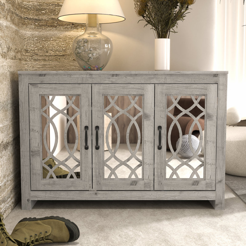 Eleana 16 Pair Shoe Storage Cabinet, Mexican Gray