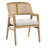 Ansel Mid-Century Modern Rubberwood Dining Chairs with Cane Back and Upholstered Seat-123627868-123627869