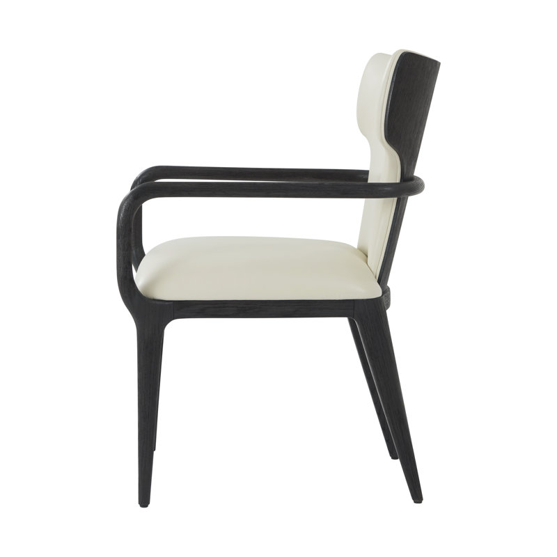 Repose Leather Arm Chair, Charcoal