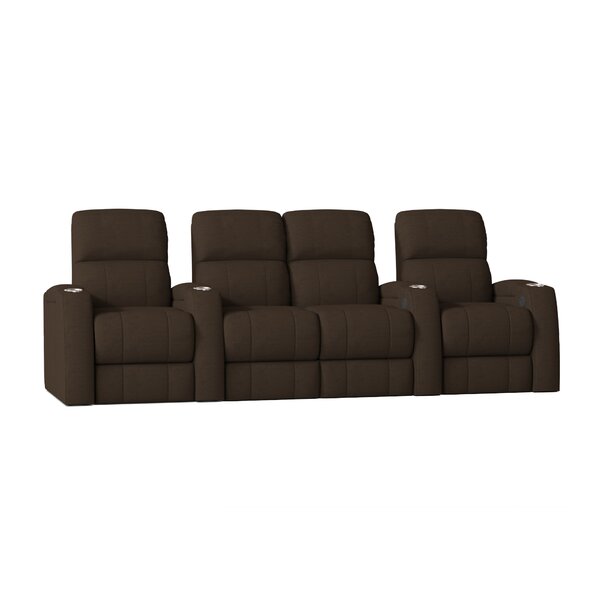 Latitude Run® Upholstered Home Theater Seating With Cup Holder 