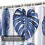 Rideau de douche à 12 feuilles avec aquarelle et feuilles bleues-758561435