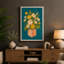 Peach Vase Floral Botanical 1 Piece Wrapped Canvas Wall Art-296901848-296901854