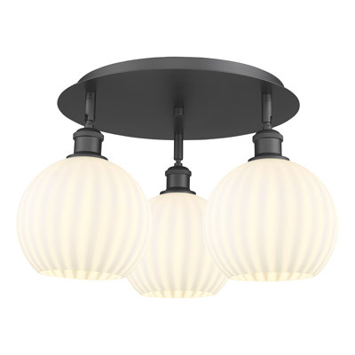 Baxman Glass Semi Flush Mount