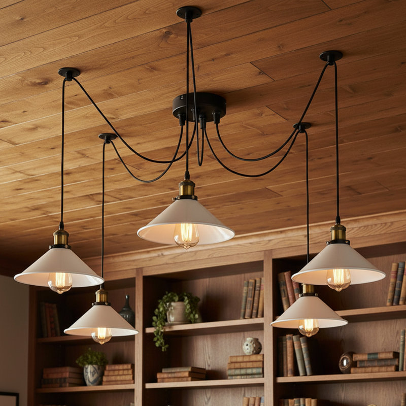 5 - Light Cone Pendant, Yes, White