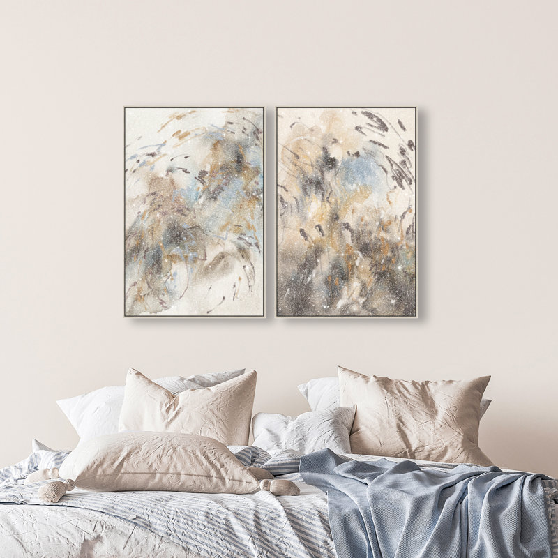 Mindfulness Set Set by Oliver Gal, 110"H x 74"W, Silver Floater Frame