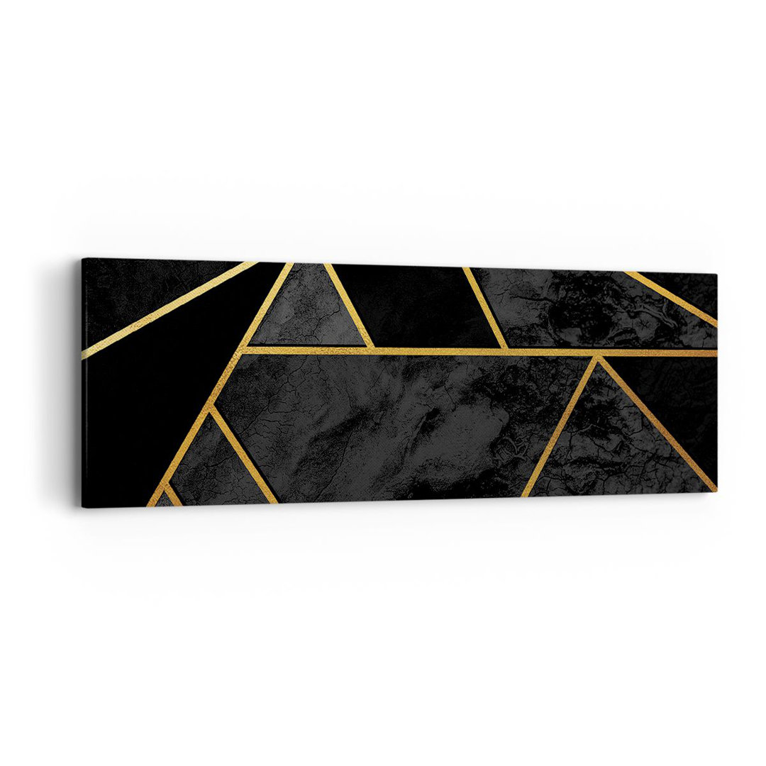 Leinwandbild Abstraction Gold Black