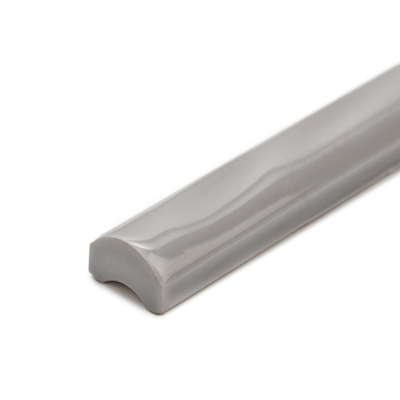 Chelsea 10" X 1" Ceramic Pencil Liner Tile Trim, Acero