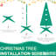 Arbre de Noël de 6 pi avec fonction escamotable, 150 lumières et éléments blanc chaud, convient aux petits espaces de bureau