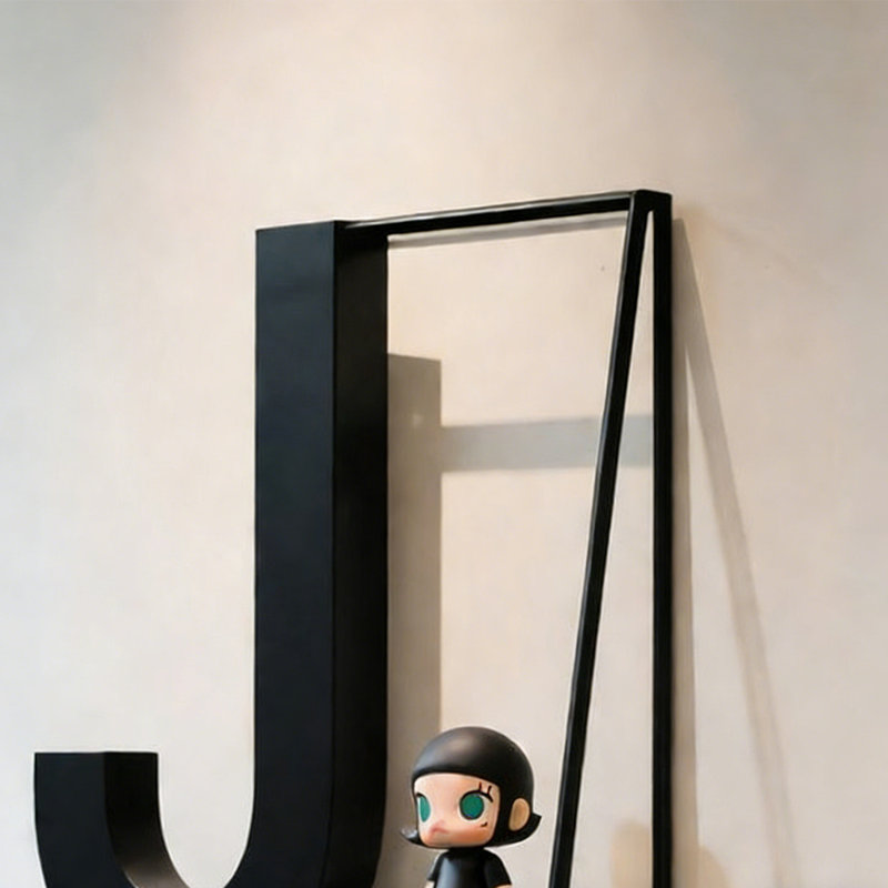 Black Industrial Metal Display Shelf, 59.06" H x 39.37" W x 11.81" D, Black