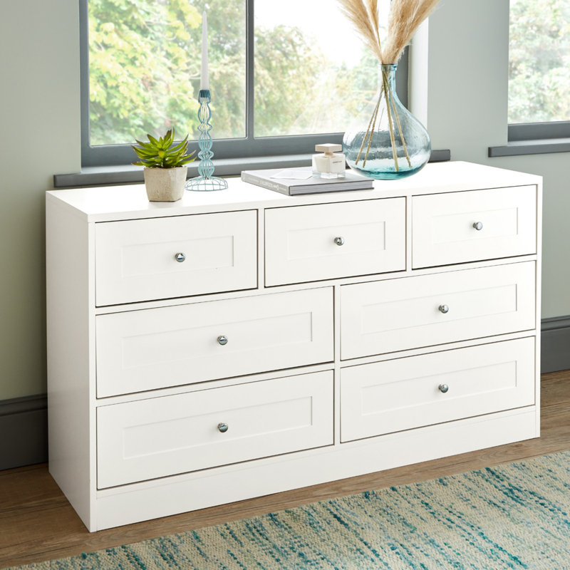 Merrigan Chest of 7 Drawers, White