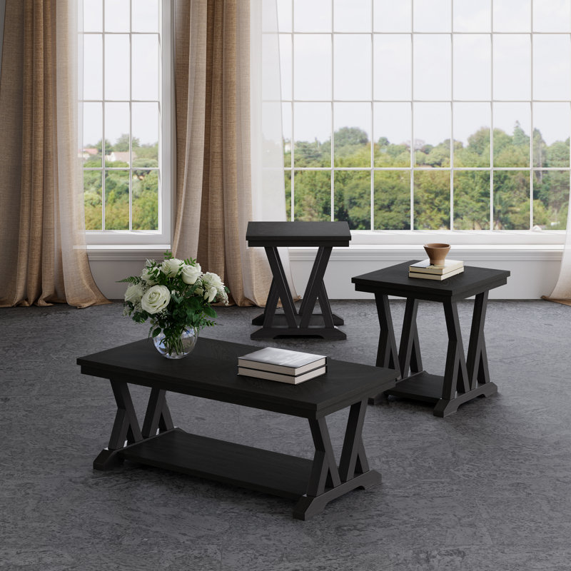 Lattice Coffee Table, Black