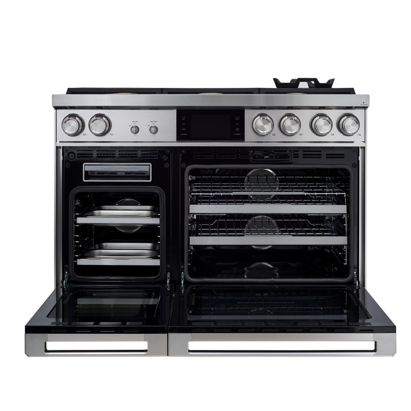 48" Pro-Range 6 Burners, Contemporary, NG/LP, Silver Stainless