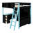 Wood Loft Bed With Desk, Ample Storage Space And Light-2029505973
