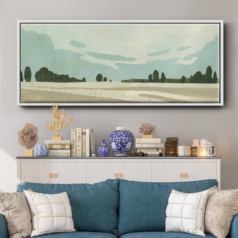Farmland Study III- Framed Canvas, 24" H x 60" W