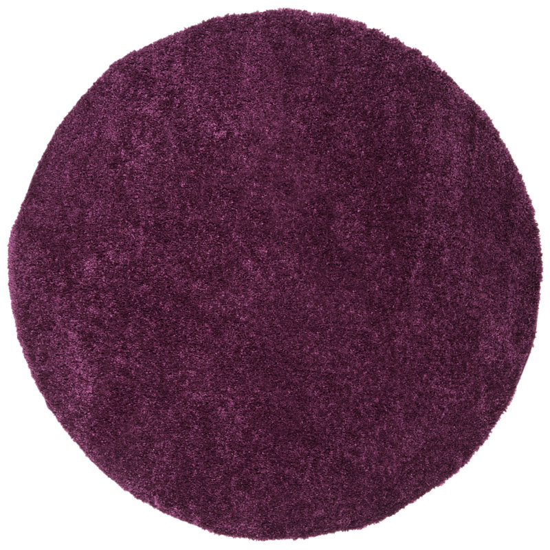 Pimlico Solid Colour Shag Area Rug, Round 122cm
