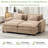 86'' Wide Comfy Cloud Couch Sectional Loveseat Sofa With 2 Ottoman-1684640068