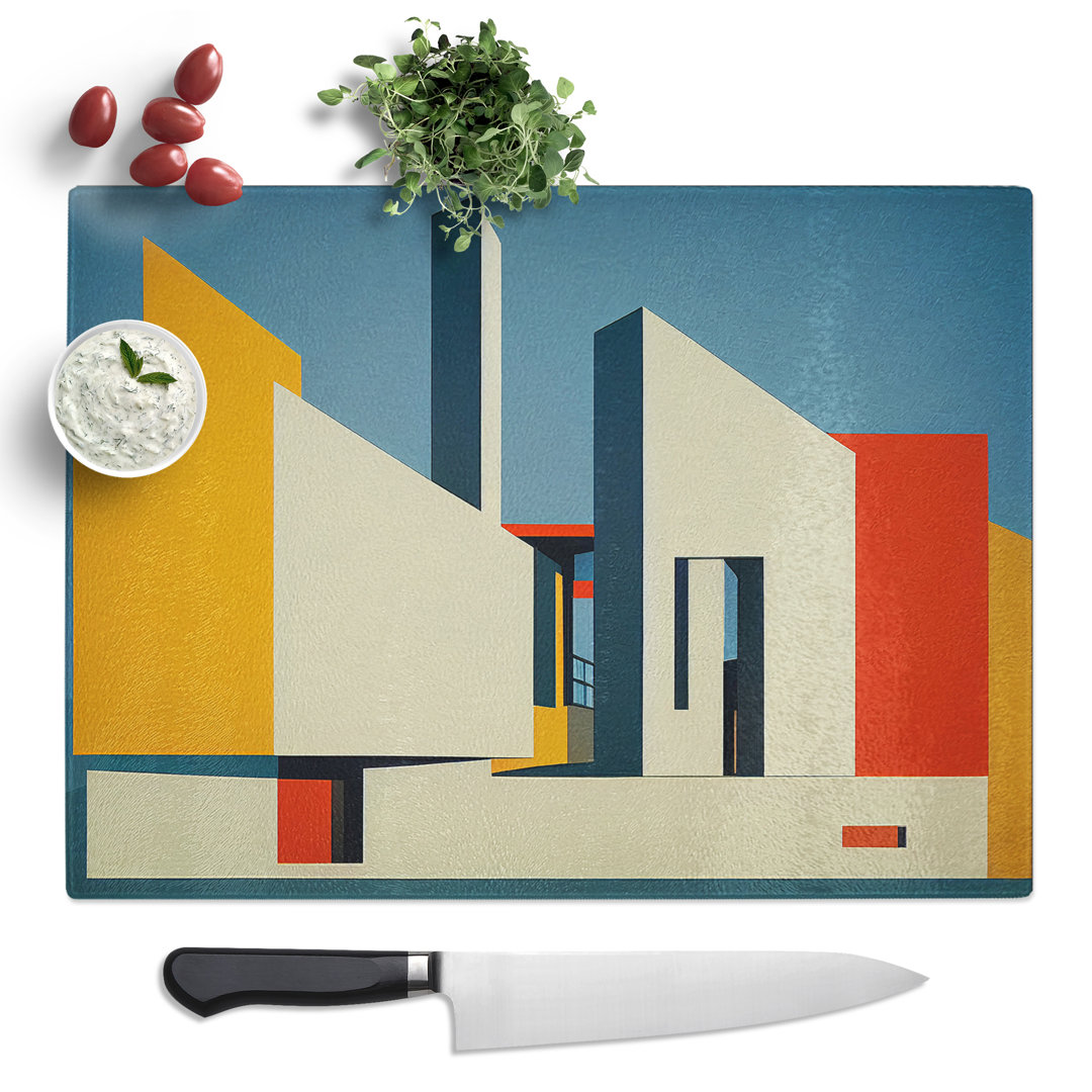 Abstract Architecture  Glass Chopping Board