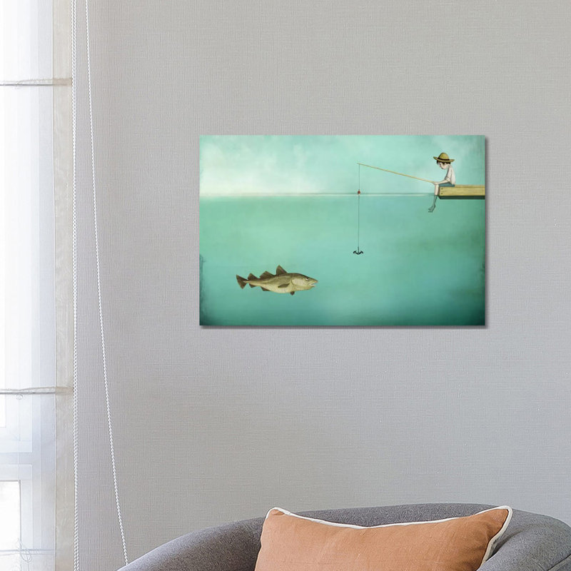 Fish by Majali - Wrapped Canvas Painting, 66.04 cm H x 45.72 cm W x 3.175 cm D