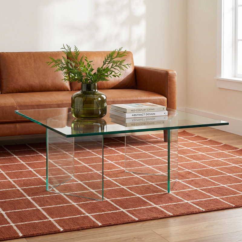 Meri Tempered Glass Top Coffee Table