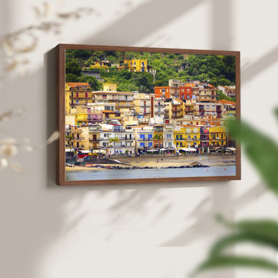 Village de plage italien - reproduction encadrée - réaménageable