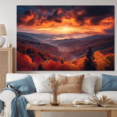 Tennessee Great Smoky Mountains Sunset I - Tennessee Large Wall Art