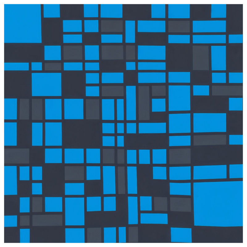 Édredon rectangulaire bleu, Twin