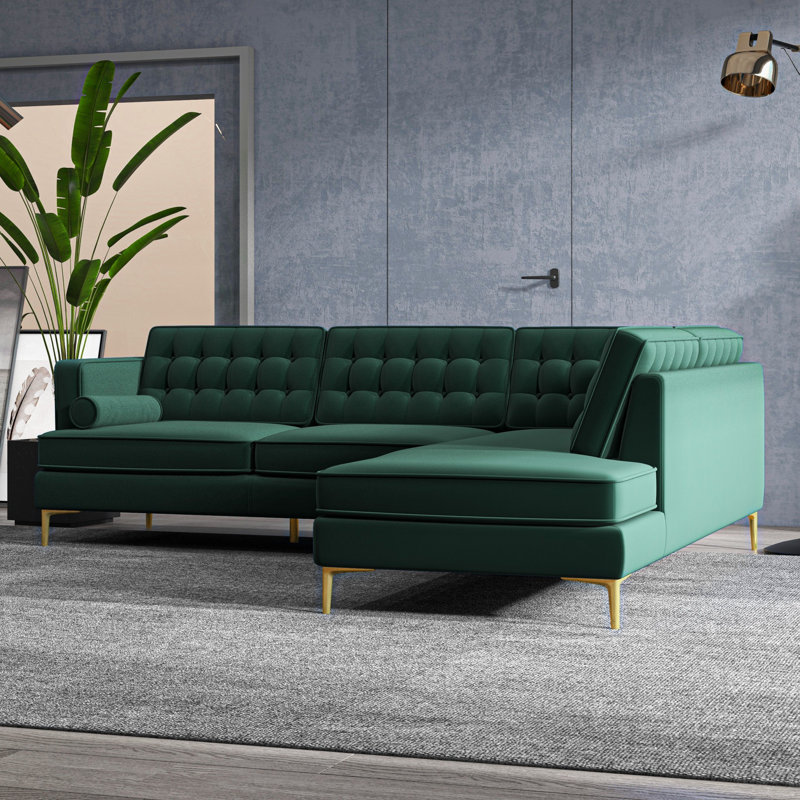 Shweta Upholstered L-Shaped Sectional, Right Hand Facing