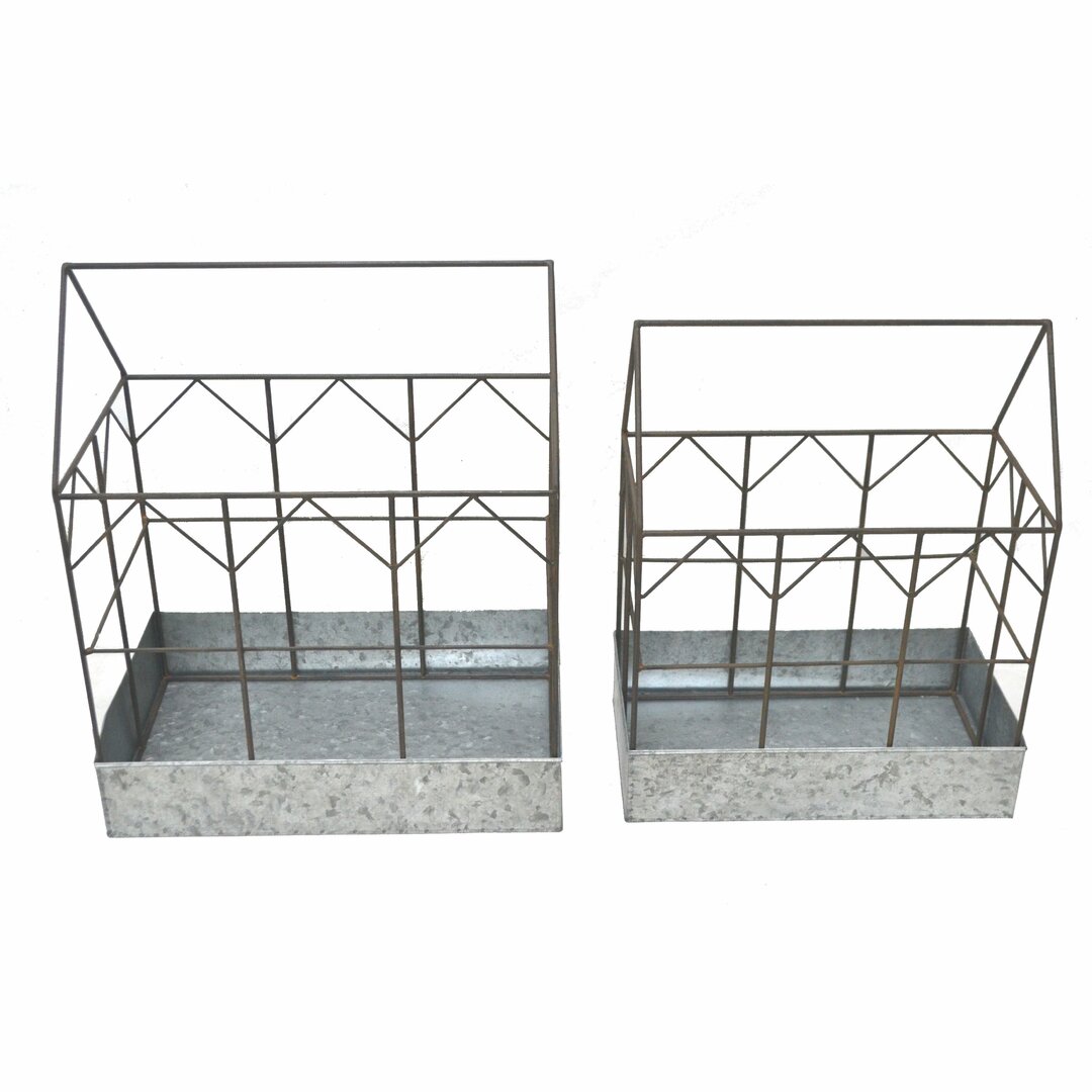 2-tlg. Terrarium-Topf-Set Gotha aus Metall