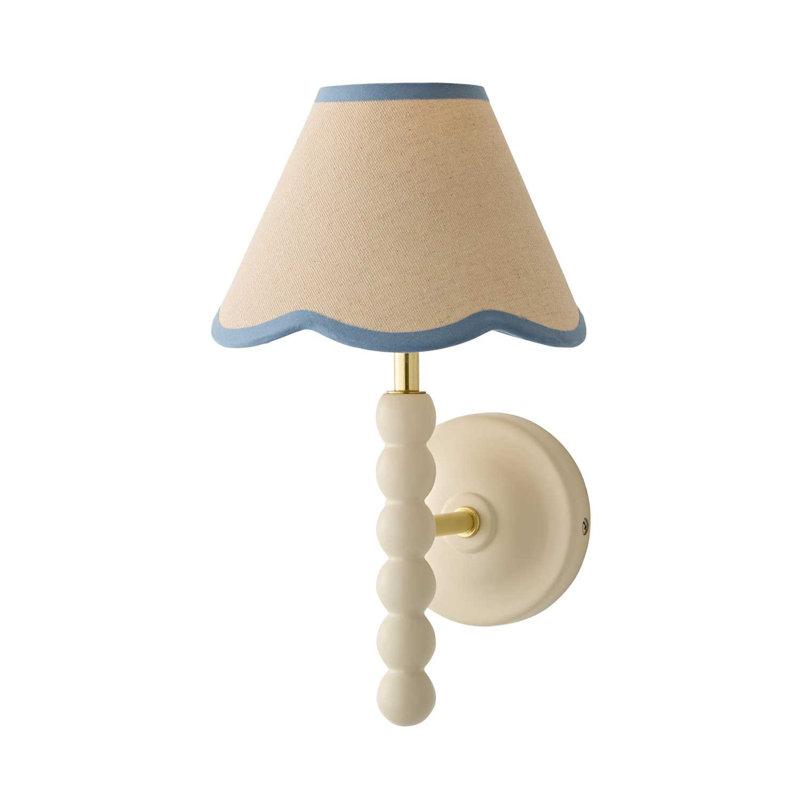 Algimanta Manufactured Wood Wallchiere, 32cm H x 19cm W x 21cm D, Cream/Blue, Satin