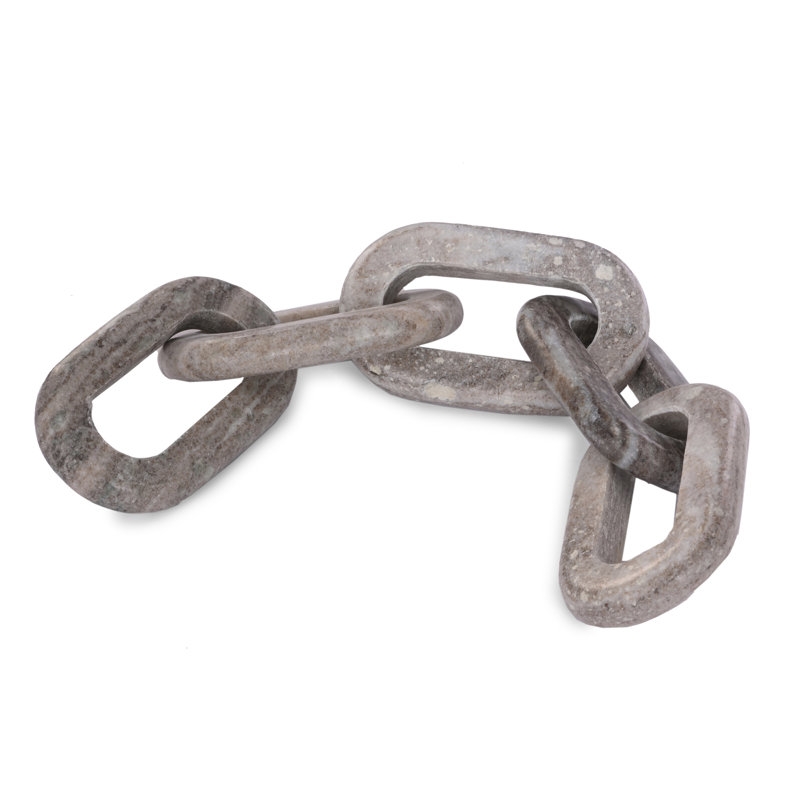 Sagebrook Home 22X4 5-Link Marble Chain, Gray