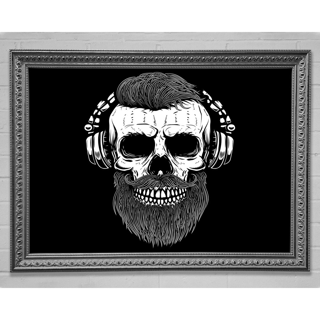 Dj Kopfhörer Skull Beard - Druck