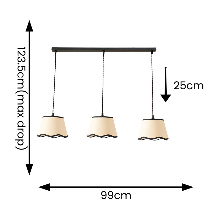 3 - Light Matte Black Pendant