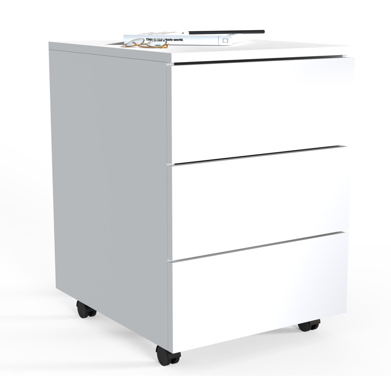 17 Stories "Dalosa 45 3-SB" filing cabinet, 45cm H x 39cm W x 55cm D, White
