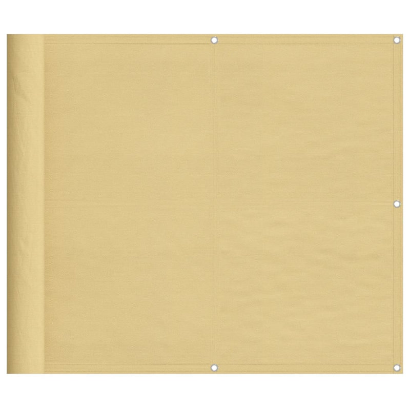 Écran de balcon 100% polyester Vidaxl Oxford, Sable, L 196,9 po x P 29,5 po