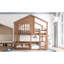 Lit superposé double / lit mezzanine avec bibliothèque, conception de maison, clôture de sécurité de haute qualité-1807083615-1807083609