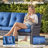 Patio Furniture Set 5 Pieces, Outdoor Wicker Furniture with Swivel Chairs and Ottomans, Modern Rattan Patio Chairs Conversation Sets for Garden, Terrace, Porch, Balconies, Lawns-651017285-651017284